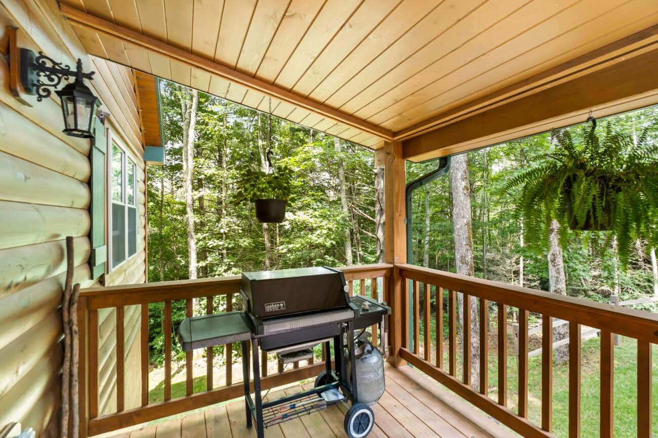 Back deck on Log Home in Cullowhee NC