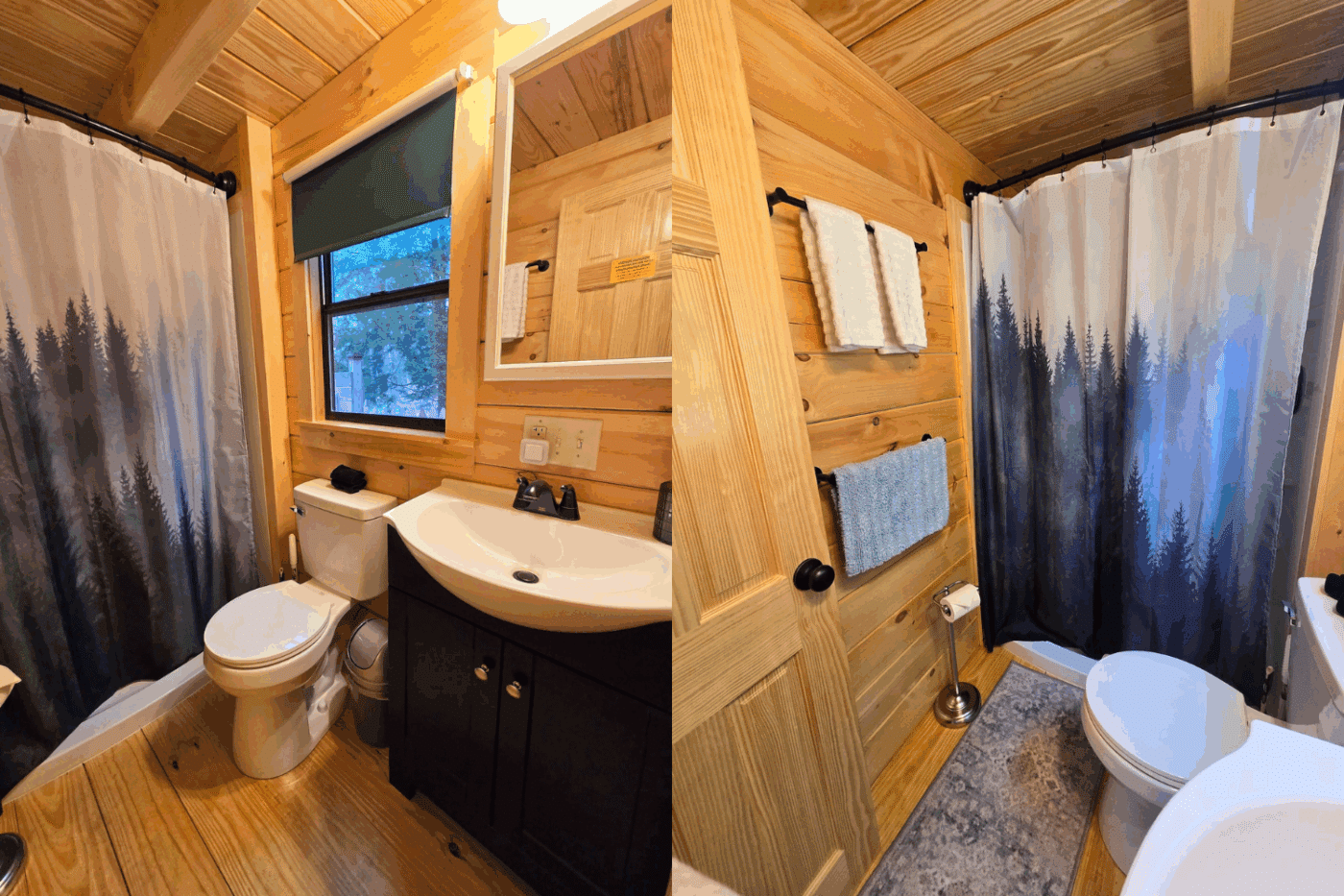 Bathroom in Pincrest park model tiny home built and designed by Psy Homes located in Bath Pa