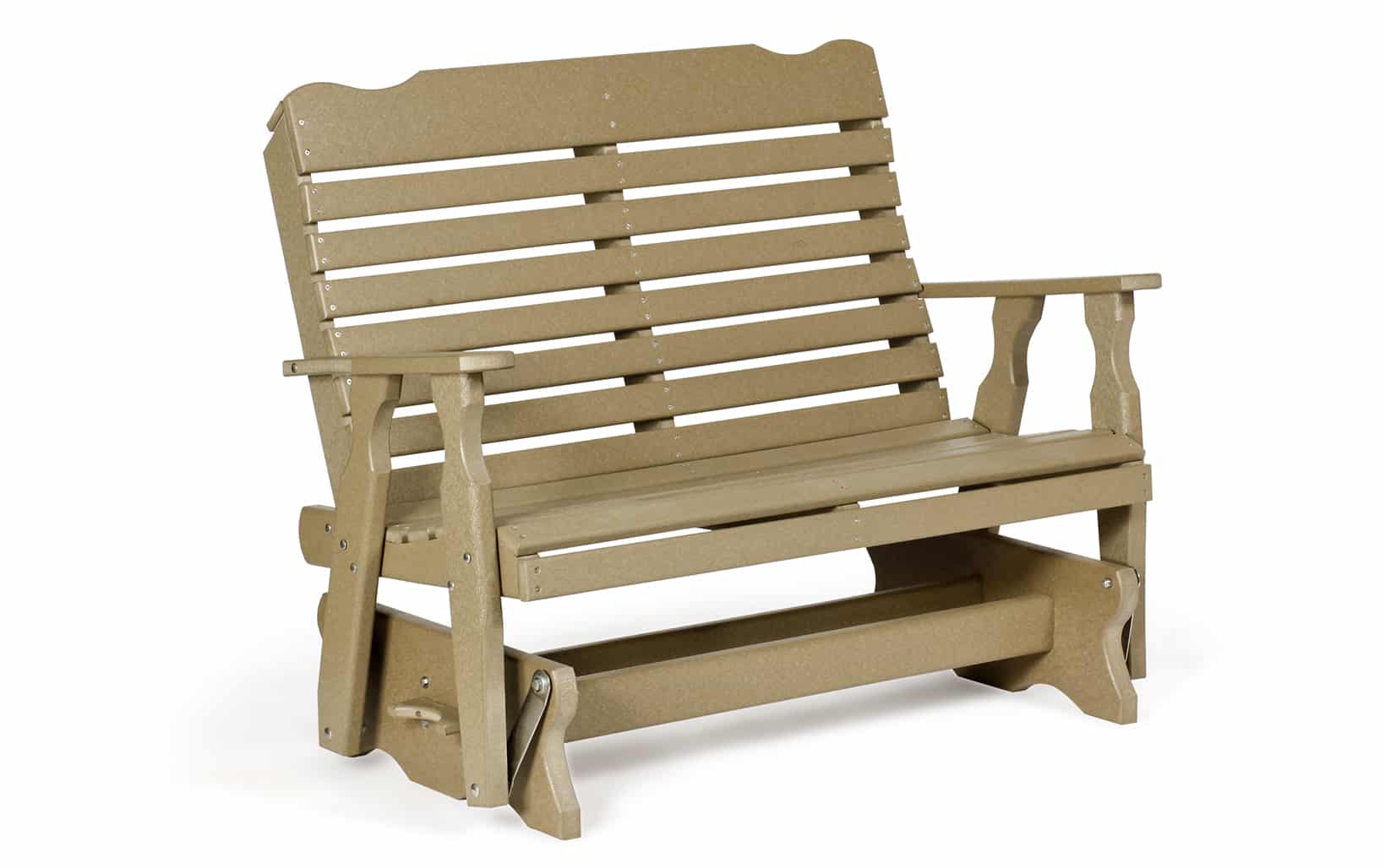 curve back double glider poly furniture for cabins