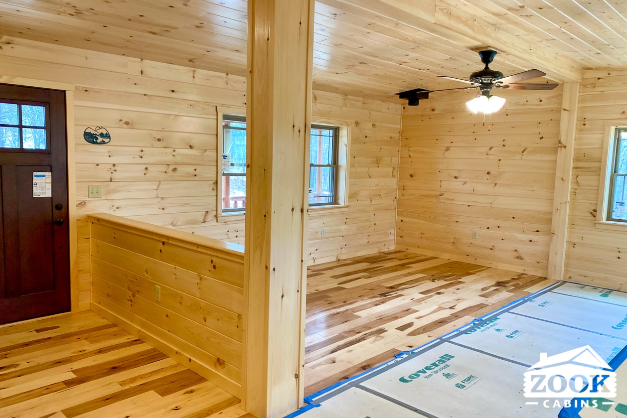 Foyer of Frontier log cabin in petersburg wv