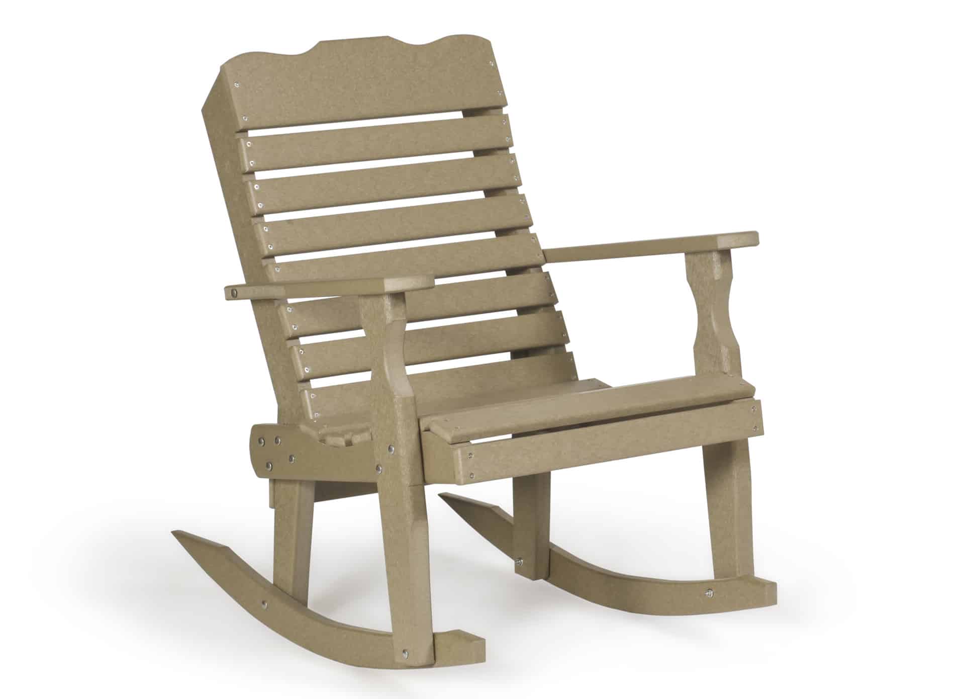 curve back rocker poly furniture for cabins 1