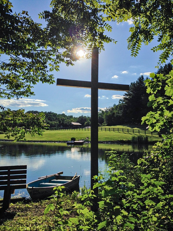 cross at cabin in oldenburg indiana