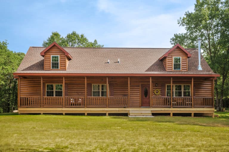 log cabin model for sale in florida by a prefab log cabin builder