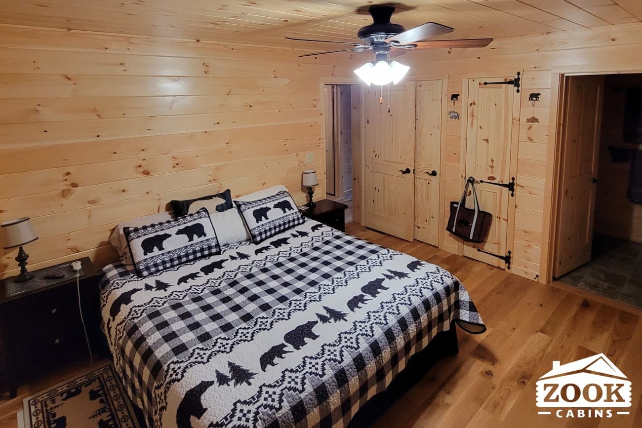 26x48 Mountaineer Deluxe Cabin in Clearville PA master bedroom