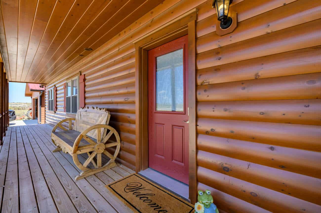 Back deck for Prefab Cabin in Russell KS