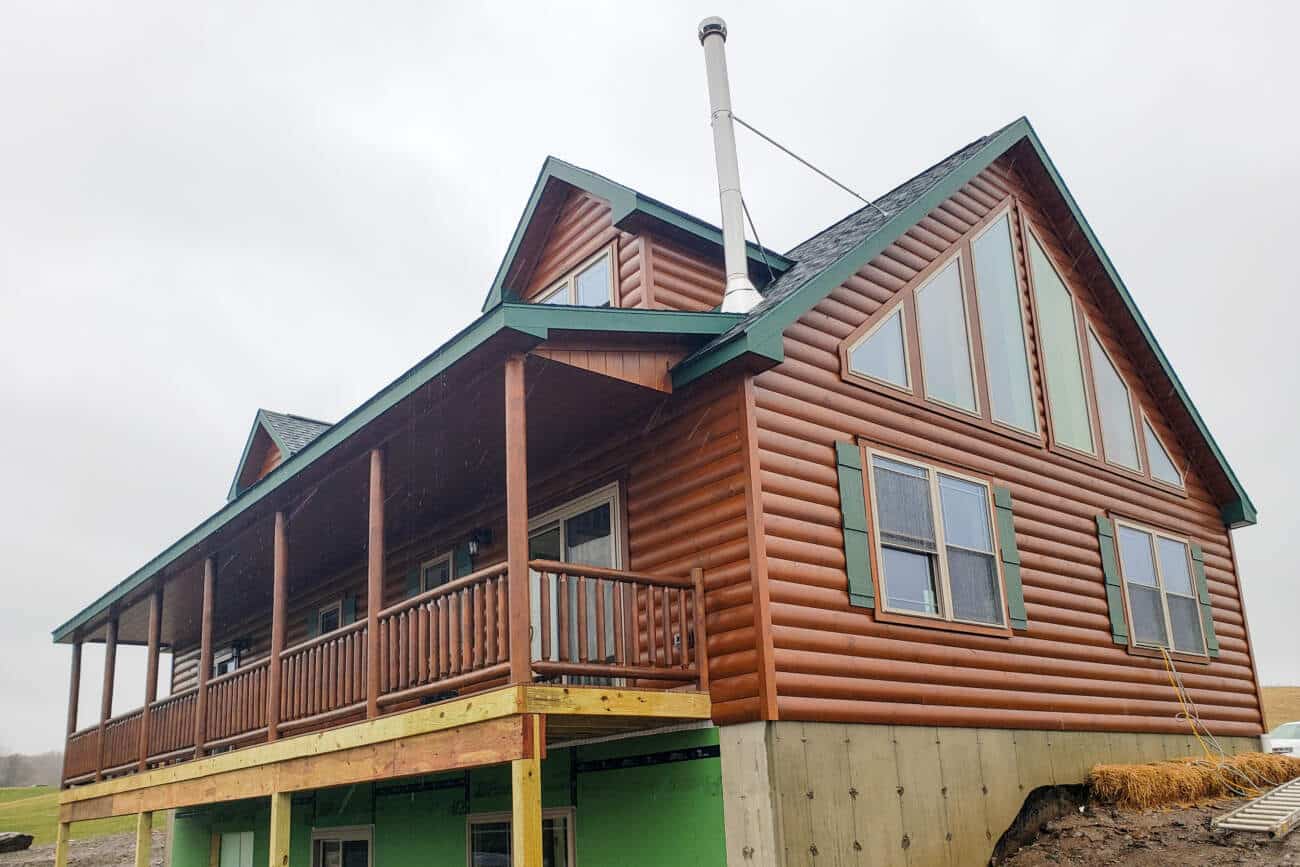 Prefab Cabin in Gilboa NY with vista glass windows