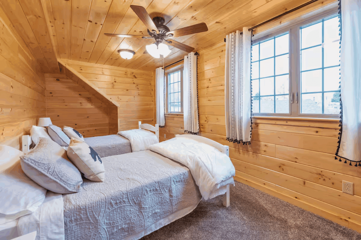 4th bedroom of Vermontville New York Mountaineer Deluxe built and designed by Psy Homes