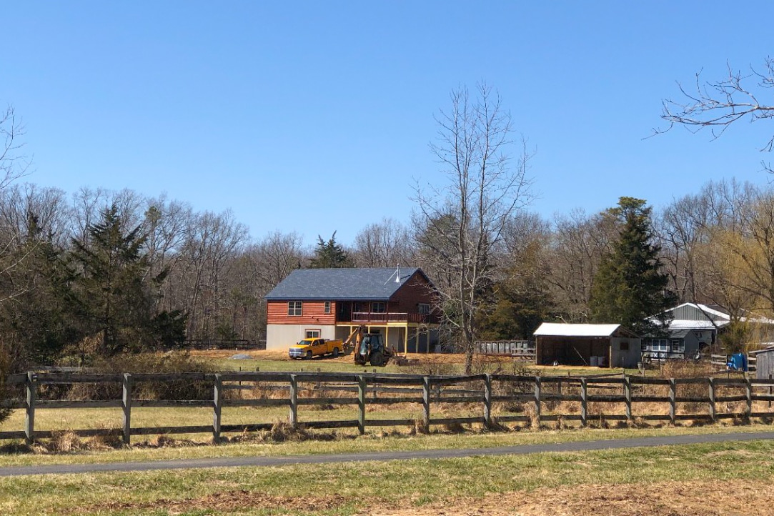 Prefab cabin in Estell manor distance view