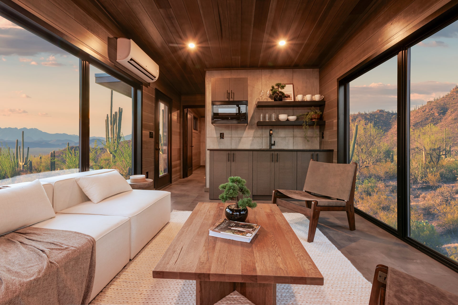 the luxury interior of a multi-room park model tiny home in Louisiana from Psy Homes