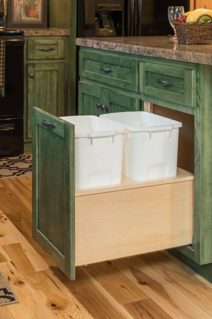 Trash Can Pull Out for Your Log Cabin