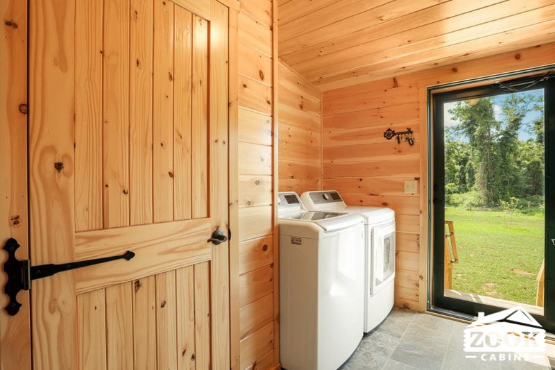 laundry room in prefab cabin in phillipsburg NJ