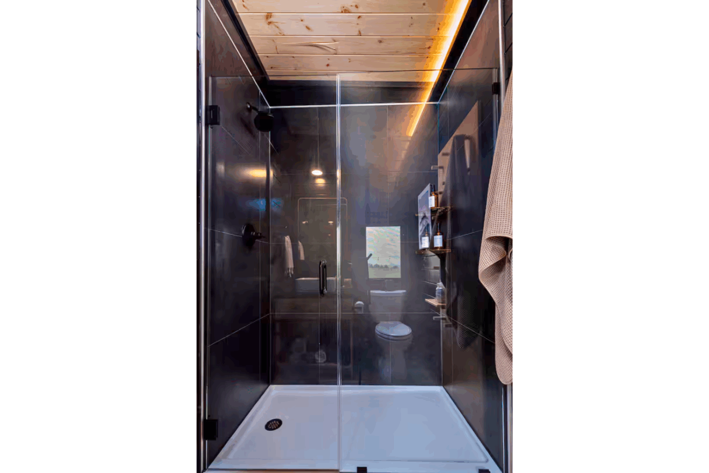 shower of Nook Family park model tiny home