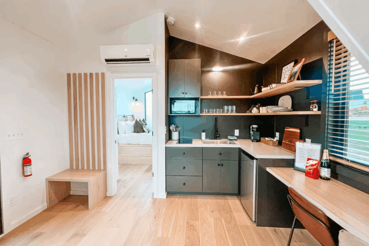 Common area of A frame park model tiny home in Cañon City Colorado Peakview 3