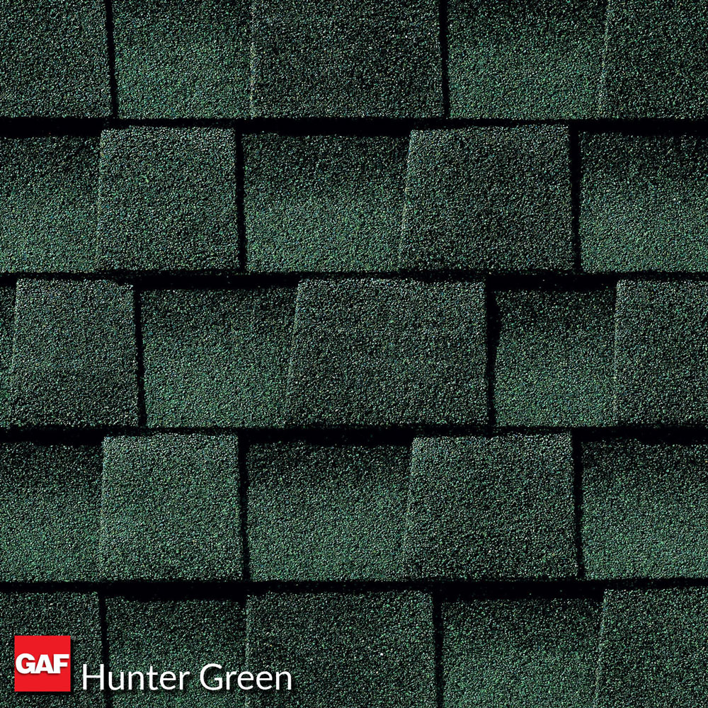 prefab log cabin roofing asphalt hunter green