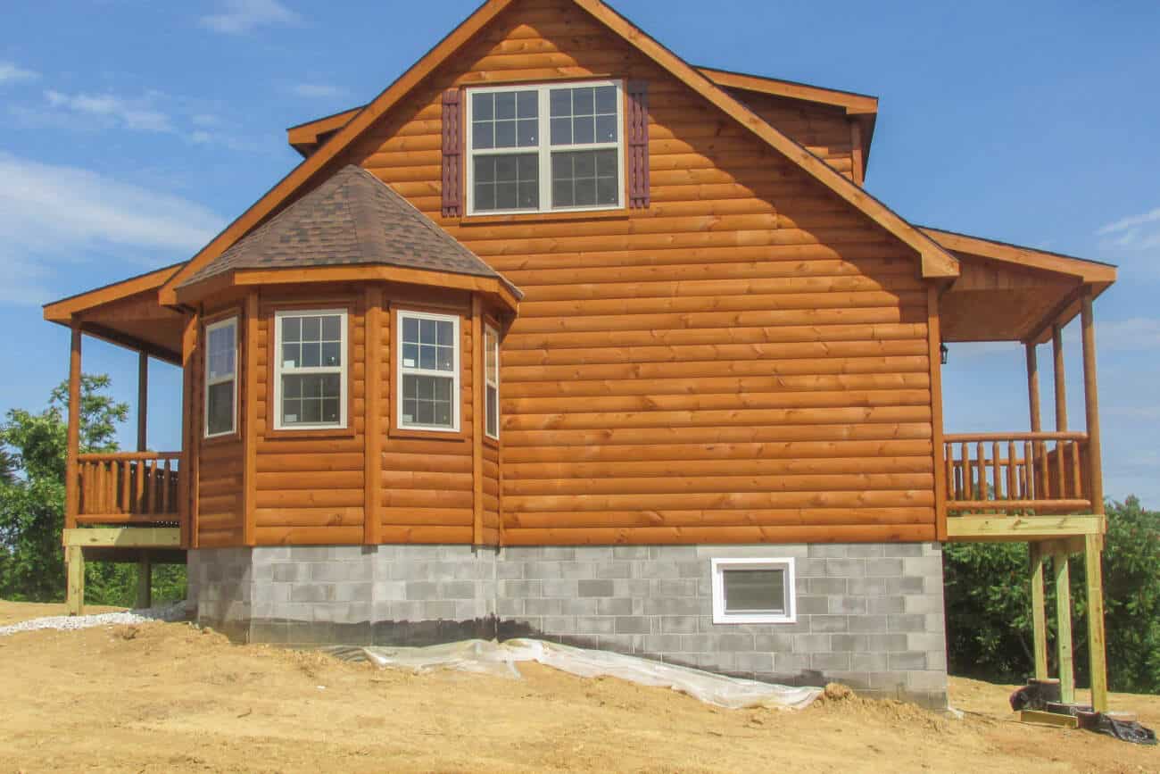 Psy Homes Mountaineer Prefab 2 Story Log Cabin Homes