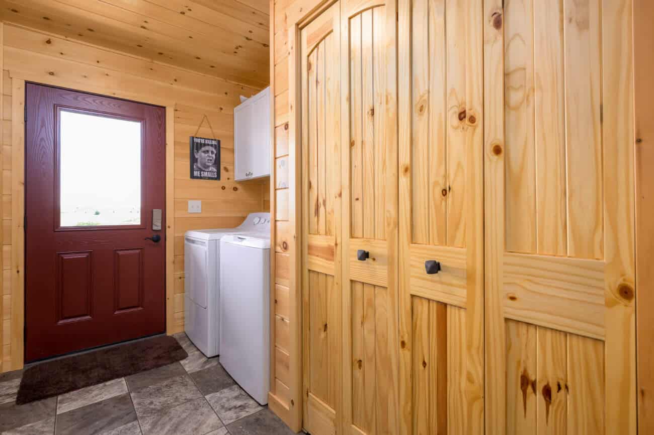 Laundry Room Prefab Cabin in Russell KS