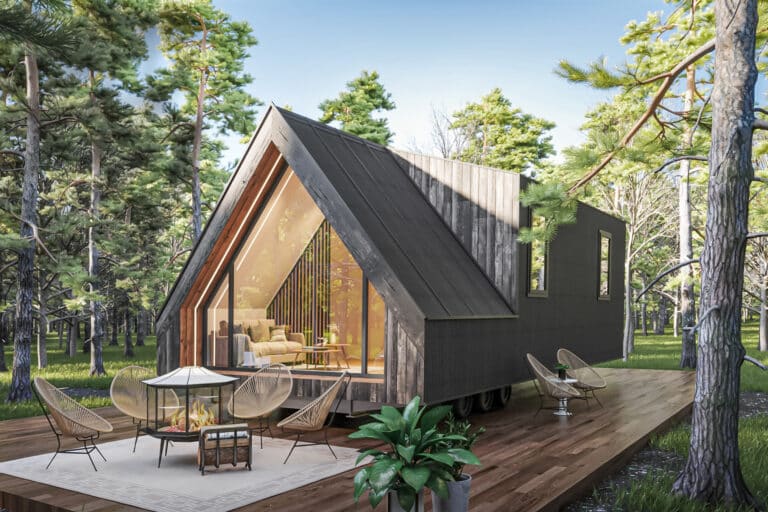 Stunning campground park model A-Frame Cabin