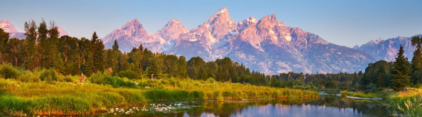 Grand Teton at Schwabacher's Landing on the Snake River, Wyoming