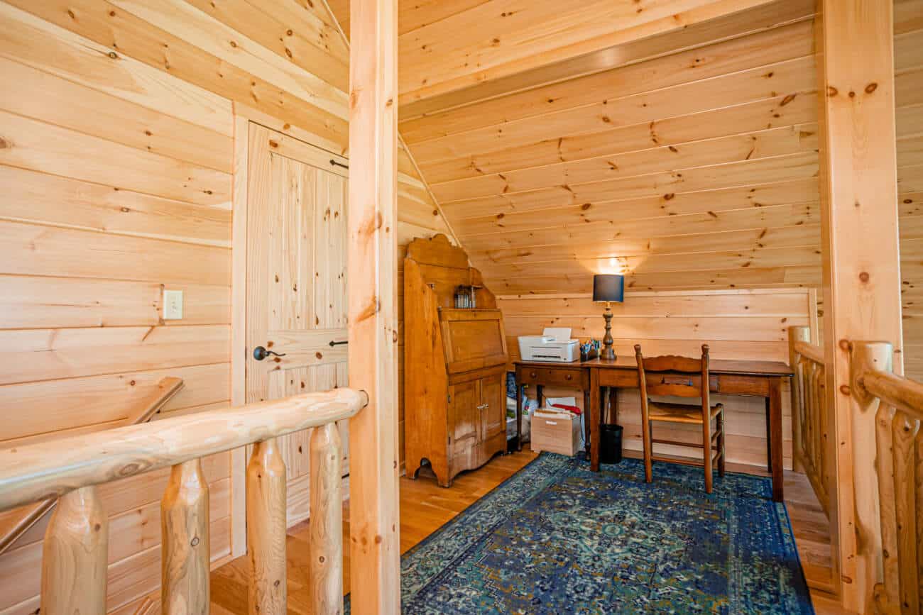 2nd floor landing on Log Home in Middlebrook VA