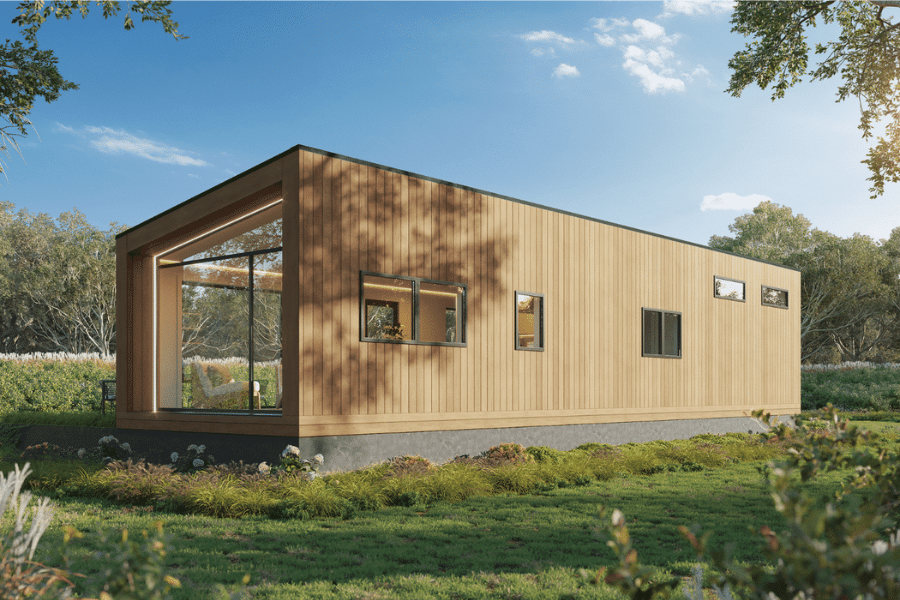 all wood 2 bedroom Luna ADU on concrete foundation for sale in NC