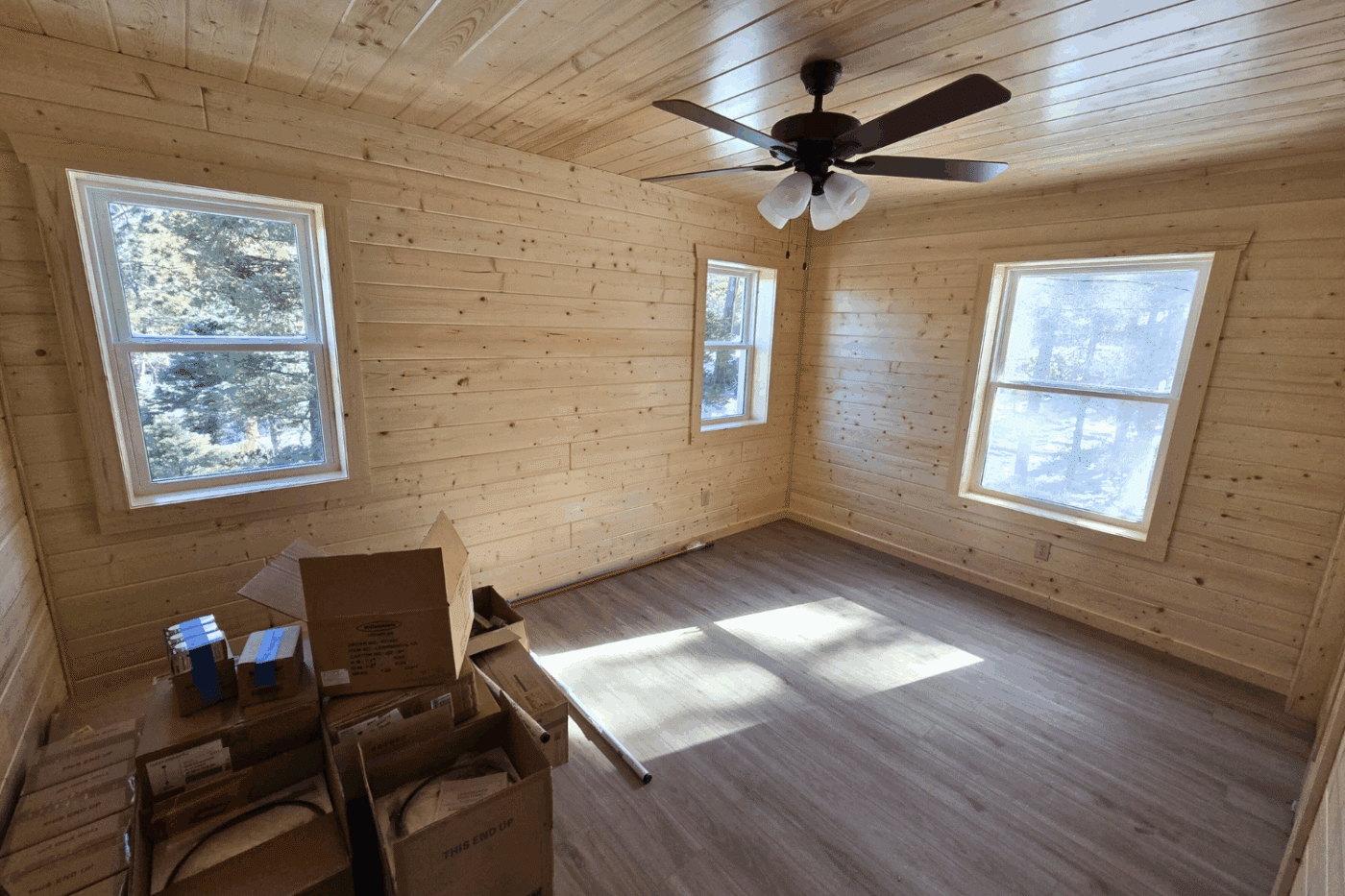 30x48 Glacier in Holloway Angel Fire NM second bedroom built and designed Psy Homes