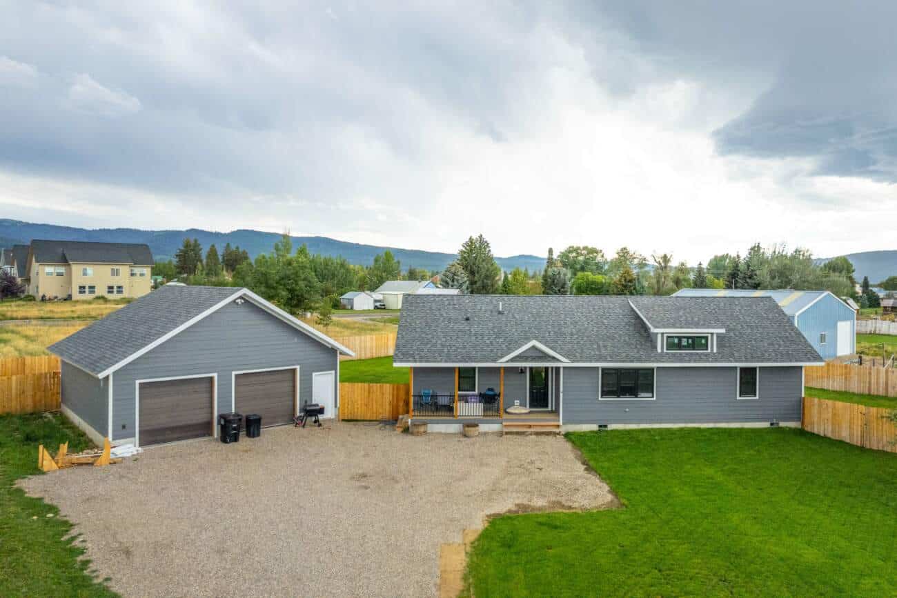 Garage and Modern Cabin in Victor Idaho