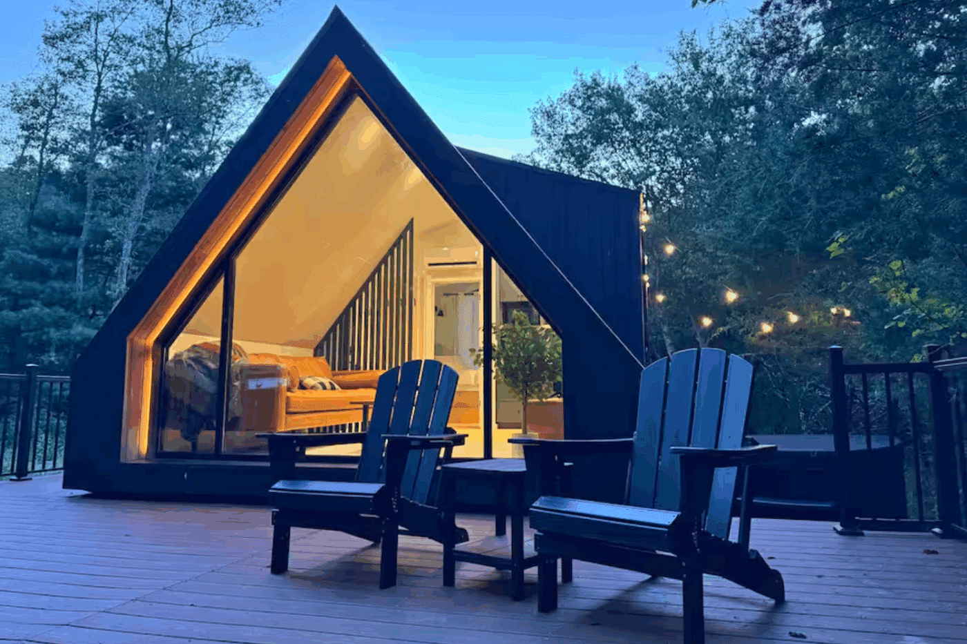 A Frame park model tiny home in Wardensville West Virginia