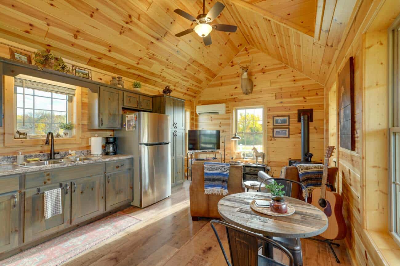 Prefab Cabin Kitchen in Adel IA