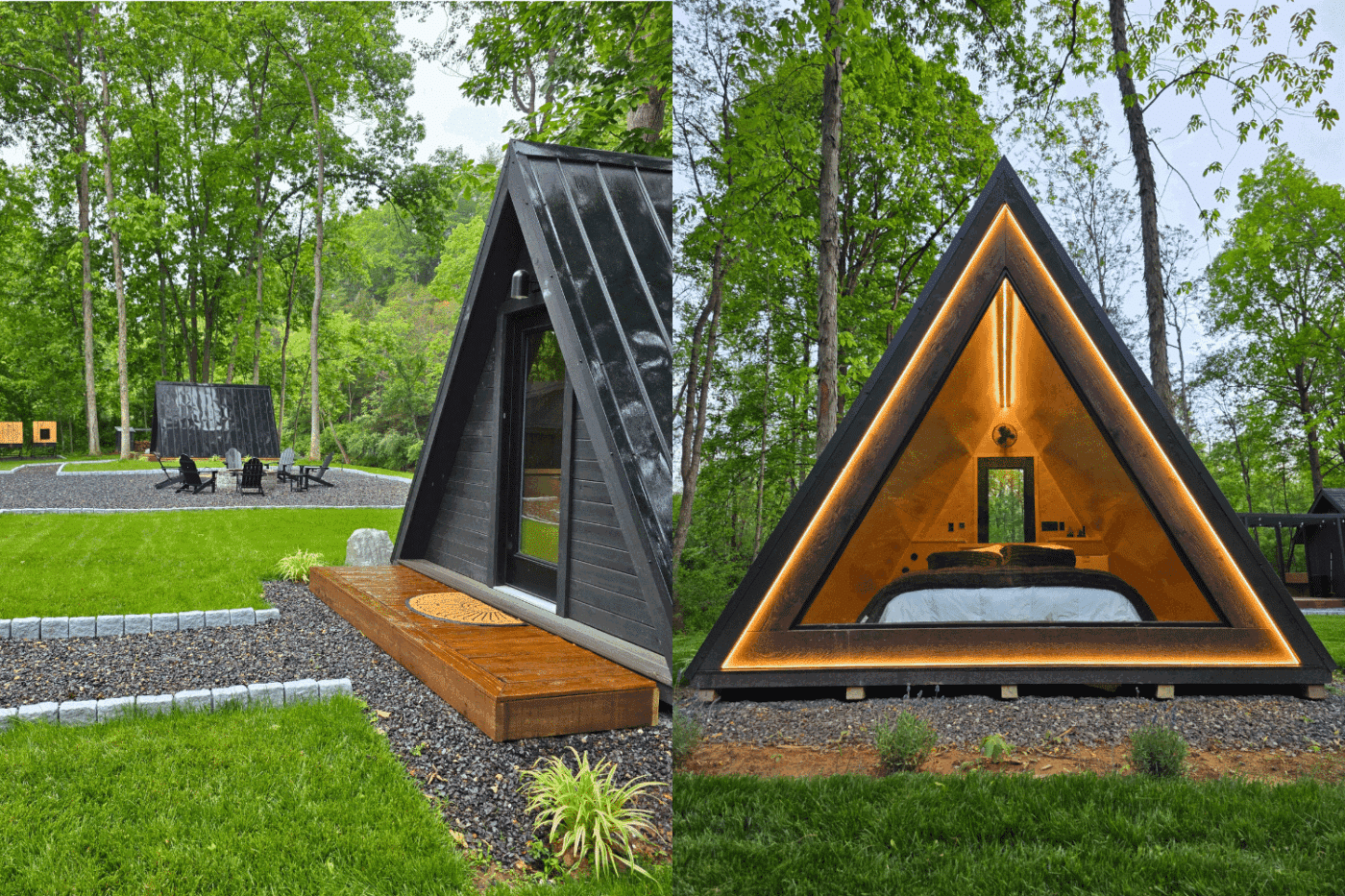 vista glamping pods in Augusta west virginia at North ridges Edge