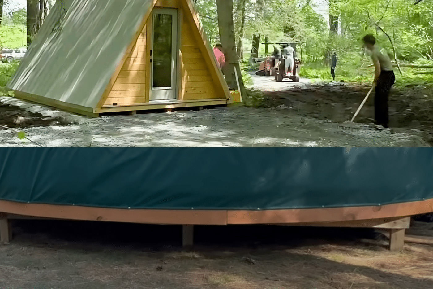 What kind of foundation is needed for a glamping pod and a yurt