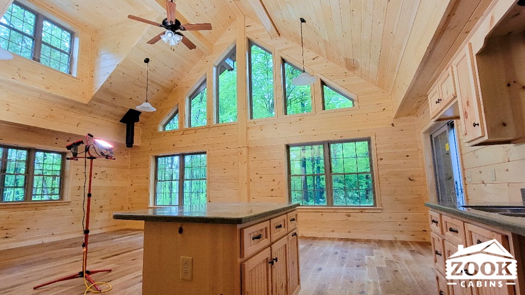 Vista Glass windows Log Home in Ravenna MI