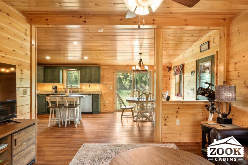 living area in log home in phillipsburg NJ