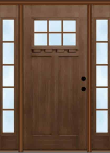 6 lite signet w sidelites stained door option
