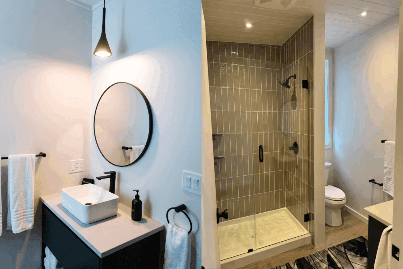 Bathroom in Rockwood park model in New Holland Pa