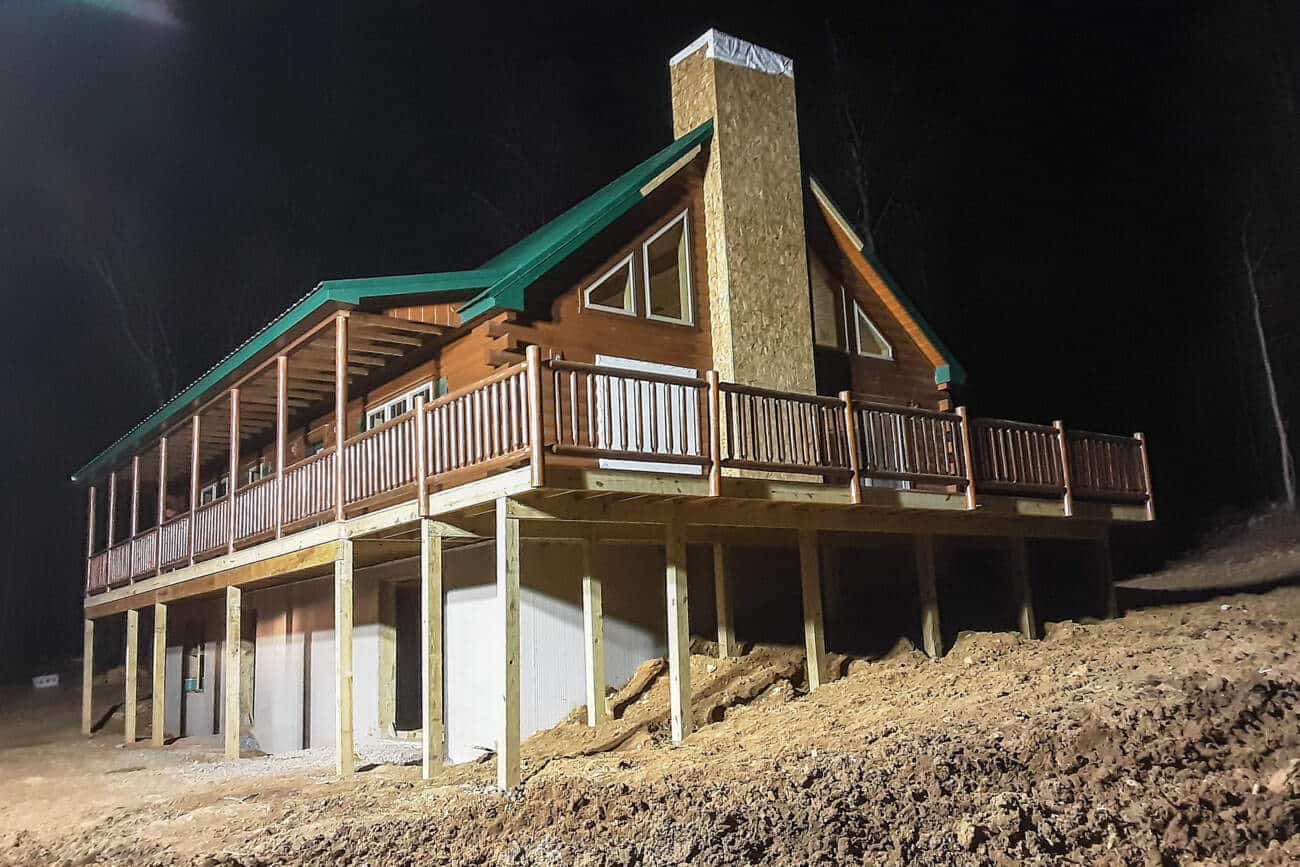 Finish Modular Log Home in Barto PA
